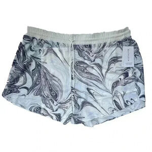 Athleta Crossroads Shorts Running Womens Plus Size 3X Marble Swirl Gray NWT